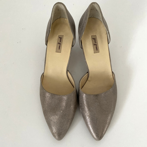 Paul Green Julia Metallic D'Orsay Pump Smoked Brushed Shimmer Point 6 UK… - Picture 4 of 9
